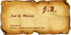 Jurik Mózes névjegykártya